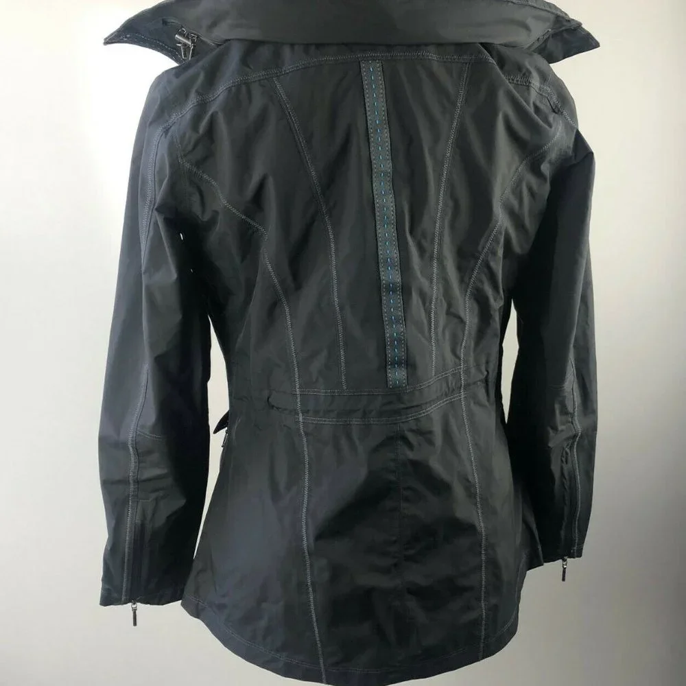 Kuhl Saboteura Waterproof Jacket Zip Raincoat Raven Gray Lightweight Size Small - Picture 10 of 12